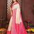 Pink banarasi silk jacquard saree for women