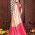Pink banarasi silk jacquard saree for women
