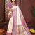 Cream banarasi silk jacquard saree for women