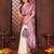 Cream banarasi silk jacquard saree for women
