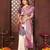 Cream banarasi silk jacquard saree for women
