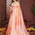 Peach banarasi silk jacquard saree for women