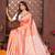 Peach banarasi silk jacquard saree for women