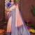 Peach banarasi silk jacquard saree for women