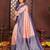Peach banarasi silk jacquard saree for women
