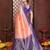 Peach banarasi silk jacquard saree for women