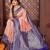 Peach banarasi silk jacquard saree for women