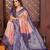 Peach banarasi silk jacquard saree for women