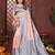 peach banarasi silk jacquard saree for women