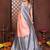 peach banarasi silk jacquard saree for women