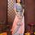 baby pink art silk woven saree with blouse