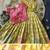 Festive wear yellow dola silk zari and thread weaving gown with pink koti
