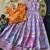 Festive wear lavender dola silk zari and thread weaving gown with orange koti