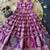 Festive wear magenta dola silk zari and thread weaving gown with skyblue koti