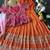 Designer tissue silk embroidered work gown with koti for kids
