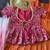 Designer tissue silk embroidered work gown with koti for kids