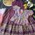 Designer tissue silk embroidered work gown with koti for kids