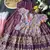 Designer tissue silk embroidered work gown with koti for kids