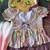 Designer tissue silk embroidered work gown with koti for kids