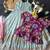 Designer tissue silk embroidered work gown with koti for kids