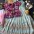 Designer tissue silk embroidered work gown with koti for kids