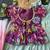 Designer tissue silk embroidered work gown with koti for kids