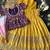 Designer tissue silk embroidered work gown with koti for kids