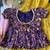 Designer tissue silk embroidered work gown with koti for kids