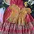 Designer tissue silk embroidered work gown with koti for kids
