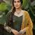 green embroidered anarkali gown with dupatta