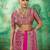 Pink modal satin ajrakh print saree