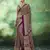 Wine modal satin ajrakh print saree