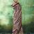 Wine modal satin ajrakh print saree