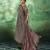 Green modal satin ajrakh print saree