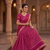 New South Indian  Silk Checked Half Saree Lehenga Choli with Zari Border