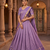 New South Indian  Silk Checked Half Saree Lehenga Choli with Zari Border