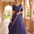 New South Indian  Silk Checked Half Saree Lehenga Choli with Zari Border