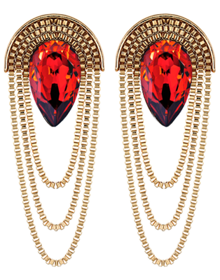 Crunchy Fashion Party Girl Red Earrings 1