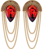 Crunchy Fashion Party Girl Red Earrings