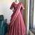 New South Indian  Silk Checked Half Saree Lehenga Choli with Zari Border
