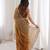 gold satin saree 