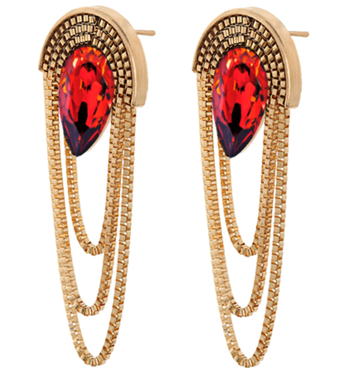 Crunchy Fashion Party Girl Red Earrings 2