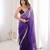 purple satin saree 