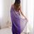 purple satin saree 