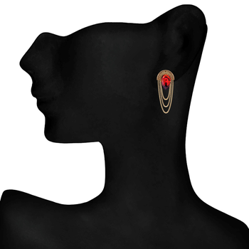 Crunchy Fashion Party Girl Red Earrings 3