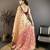 beige floral zari woven art silk saree with unstitched blouse piece
