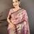 pink floral zari woven art silk saree with unstitched blouse piece