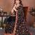 Black Floral Printed Designer Saree for Women