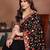 Black Floral Printed Designer Saree for Women