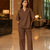 Black cotton co-ord set for women